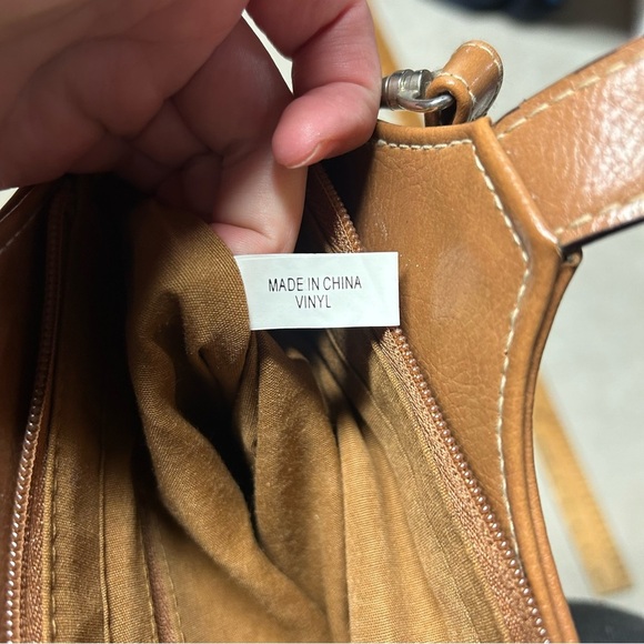 Rosetti Light Brown Camel Vinyl Handbag with Strap & Wallet - Picture 9 of 13